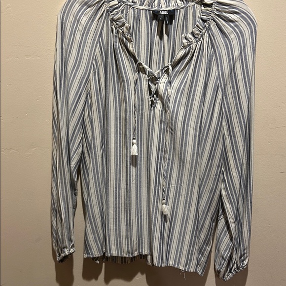 Paige pheasant blouse with tassels